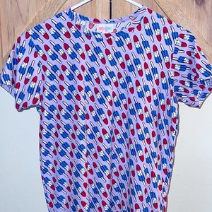 4th of July Bomb-Pop Patriotic Summer Gracie Hi-Lo Style Tee Americana SOFT USA